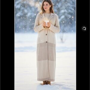 Falconeri Merino Wool Long Knit Coat XL